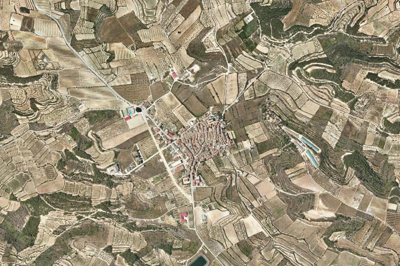 Ortofoto actual del núcleo de Vilalba dels Arcs