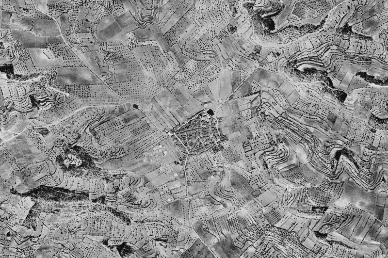 Ortofoto de 1956-1957 del núcleo de Vilalba dels Arcs