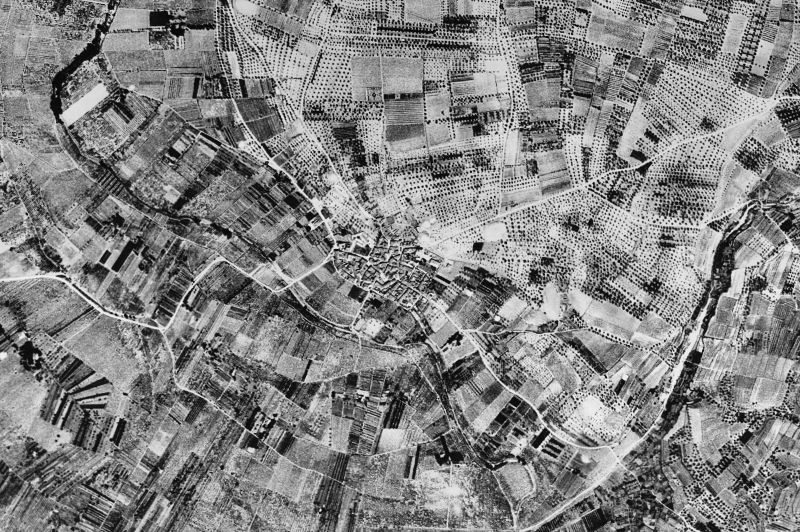 Ortofoto de 1956-1957 del núcleo de Vinebre
