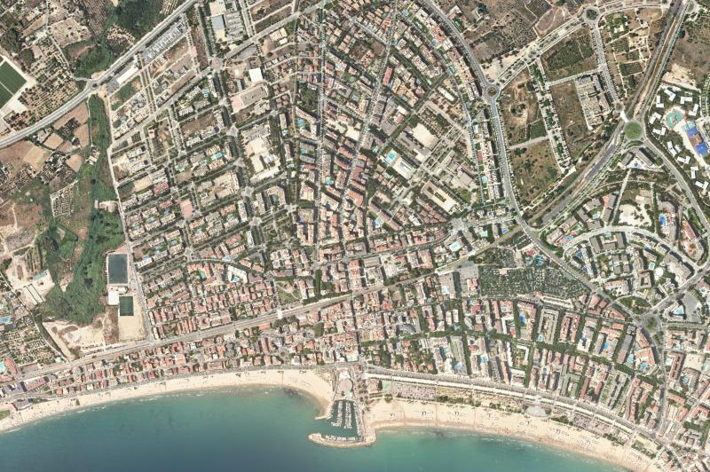 Ortofoto actual del núcleo de Salou