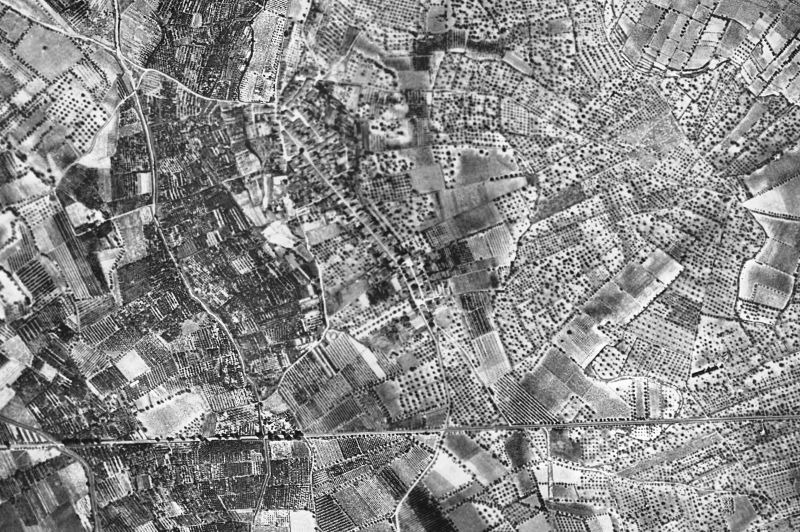Ortofoto de 1956-1957 del núcleo de La Canonja