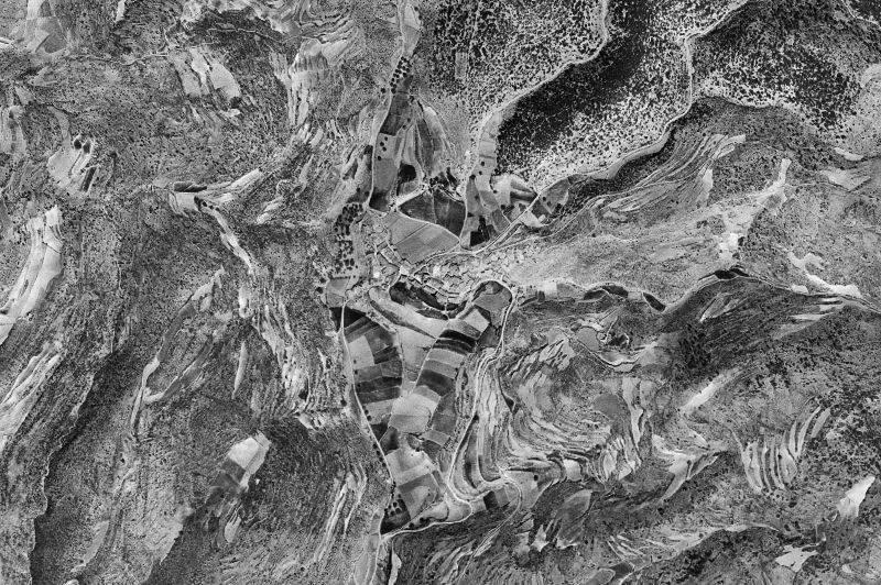 Ortofoto de 1956-1957 del núcleo de Abejuela