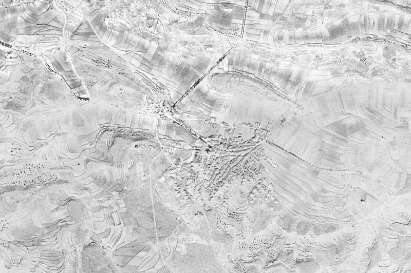 Ortofoto de 1956-1957 del núcleo de Aguaviva