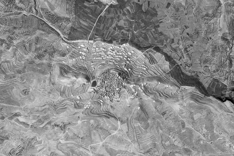 Ortofoto de 1956-1957 del núcleo de Alacón