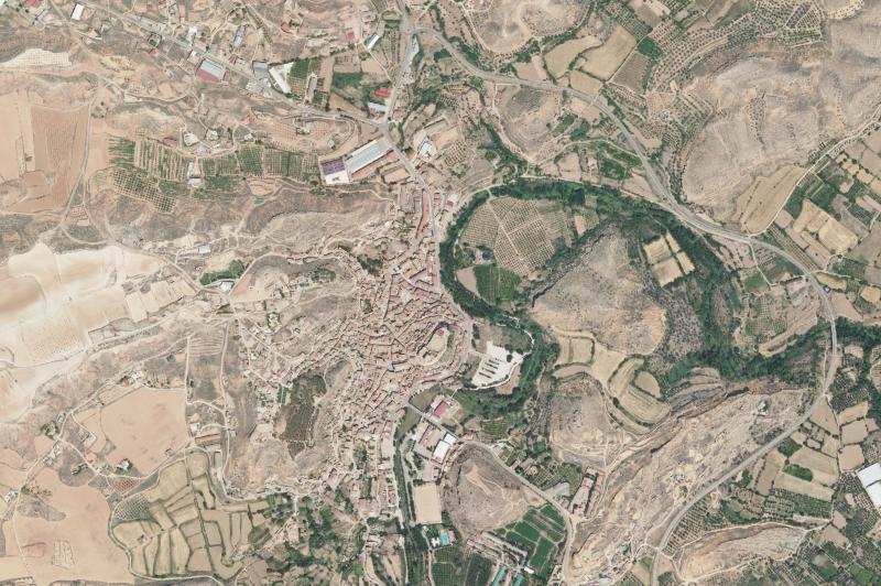 Ortofoto actual del núcleo de Albalate del Arzobispo