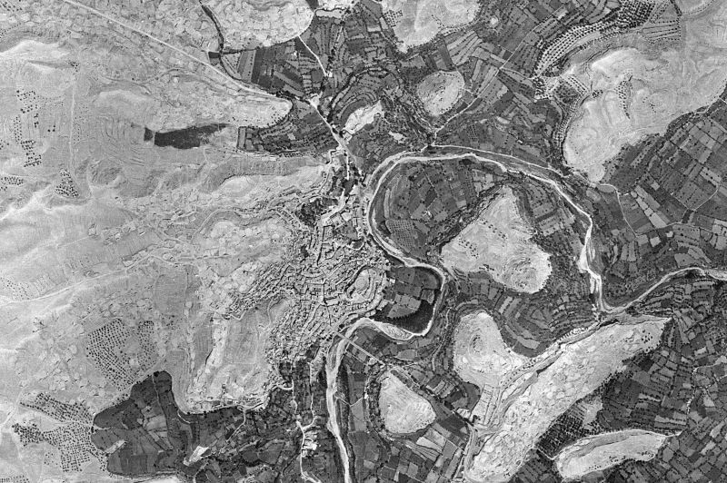 Ortofoto de 1956-1957 del núcleo de Albalate del Arzobispo