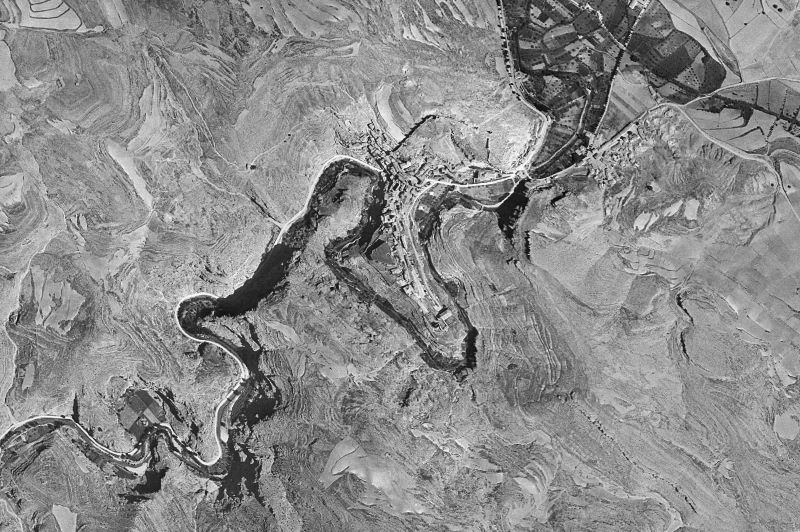 Ortofoto de 1956-1957 del núcleo de Albarracín