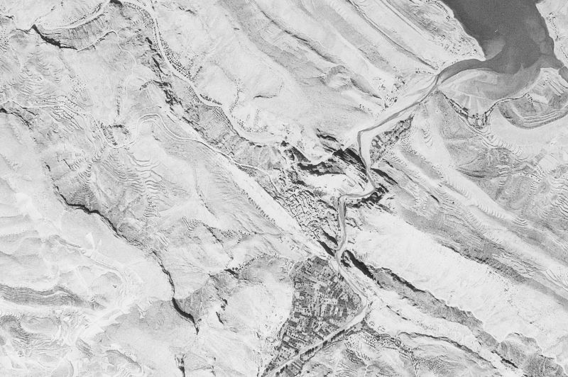 Ortofoto de 1956-1957 del núcleo de Alcaine