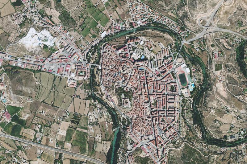 Ortofoto actual del núcleo de Alcañiz