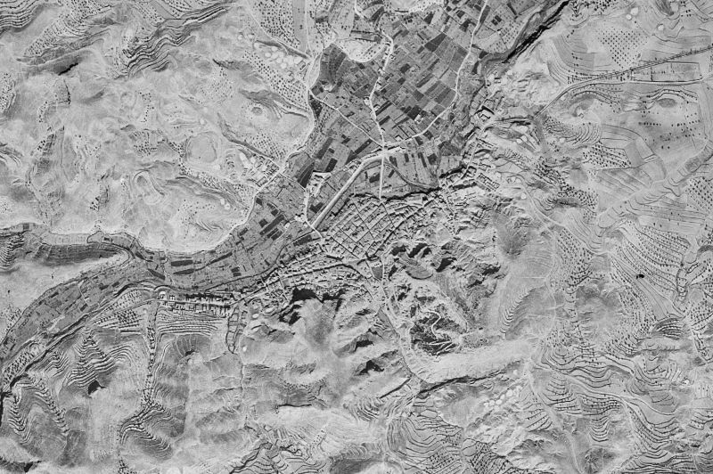 Ortofoto de 1956-1957 del núcleo de Alcorisa