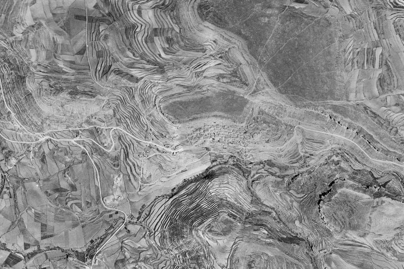 Ortofoto de 1956-1957 del núcleo de Allepuz