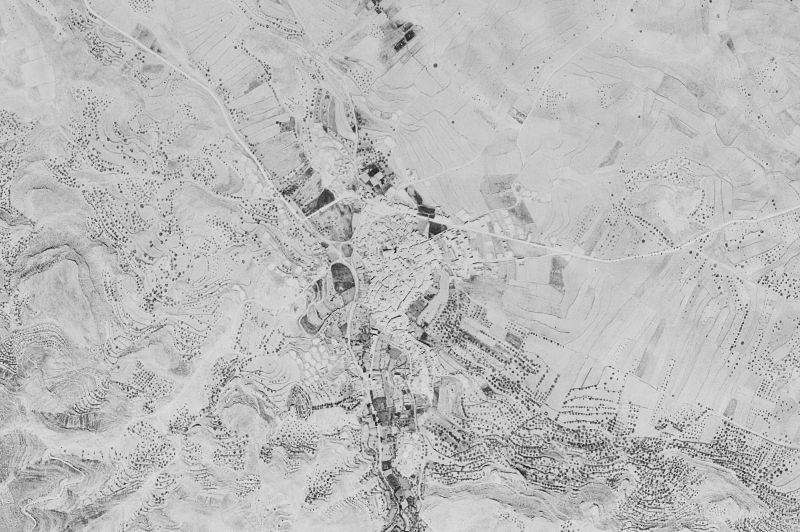 Ortofoto de 1956-1957 del núcleo de Alloza