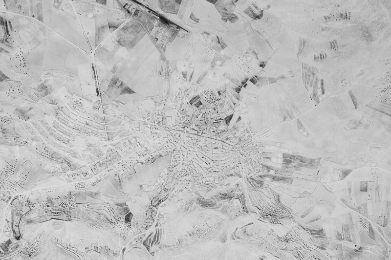 Ortofoto de 1956-1957 del núcleo de Andorra