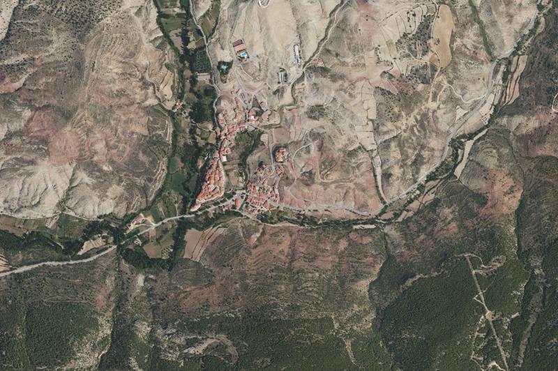 Ortofoto actual del núcleo de Arcos de las Salinas