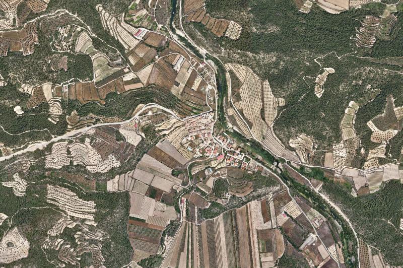 Ortofoto actual del núcleo de Arens de Lledó