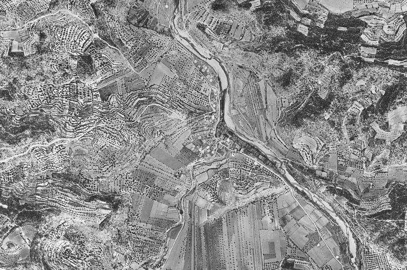 Ortofoto de 1956-1957 del núcleo de Arens de Lledó