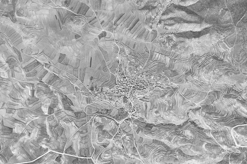 Ortofoto de 1956-1957 del núcleo de Bañón