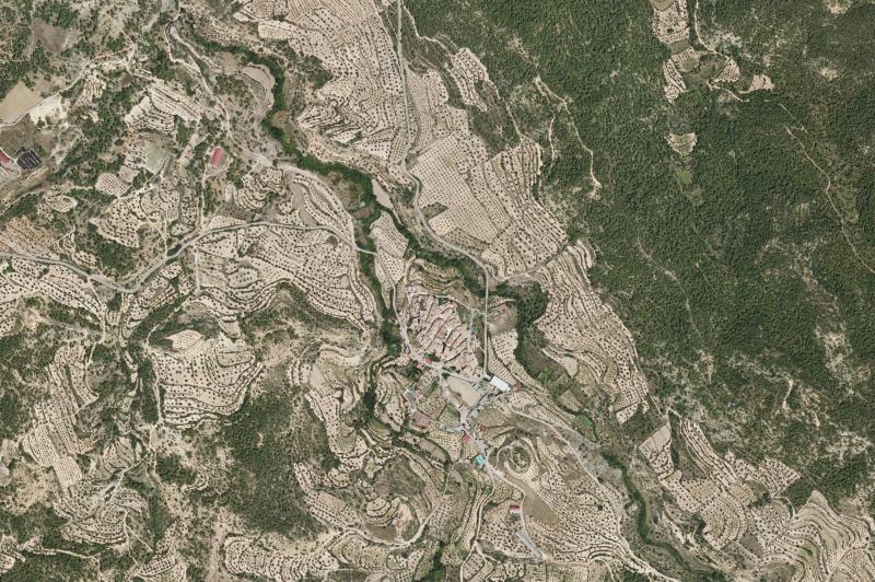 Ortofoto actual del núcleo de Belmonte de San José