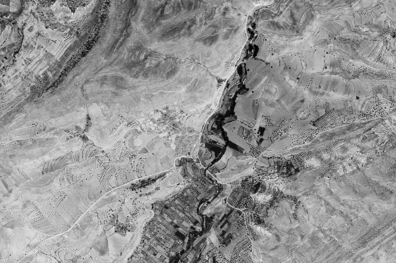 Ortofoto de 1956-1957 del núcleo de Berge