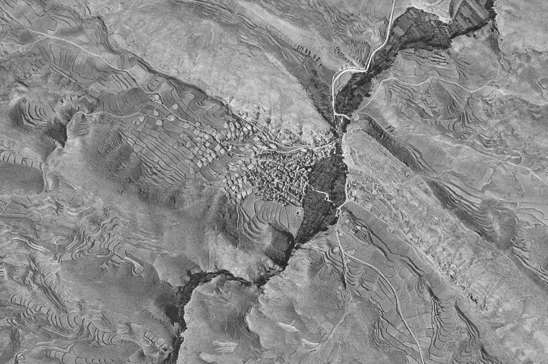 Ortofoto de 1956-1957 del núcleo de Blesa
