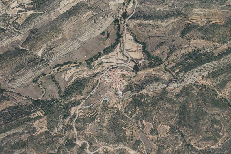 Ortofoto actual del núcleo de Bordón