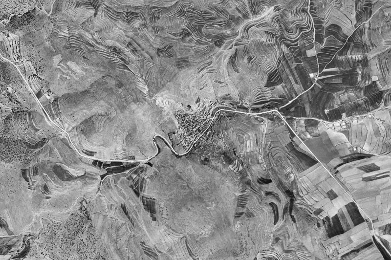 Ortofoto de 1956-1957 del núcleo de Bueña