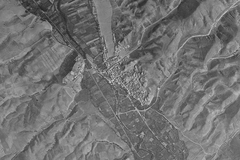 Ortofoto de 1956-1957 del núcleo de Burbáguena