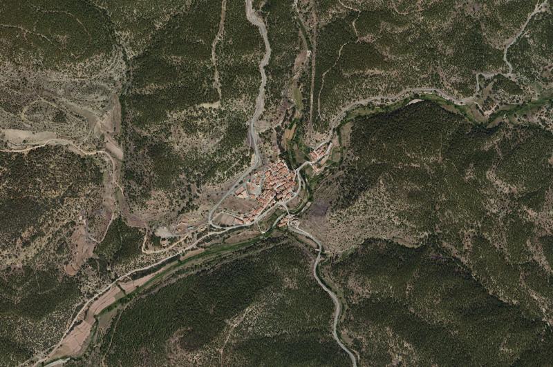 Ortofoto actual del núcleo de Cabra de Mora
