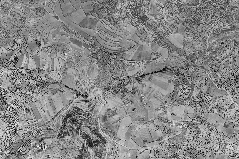 Ortofoto de 1956-1957 del núcleo de Calaceite