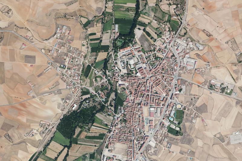 Ortofoto actual del núcleo de Calamocha