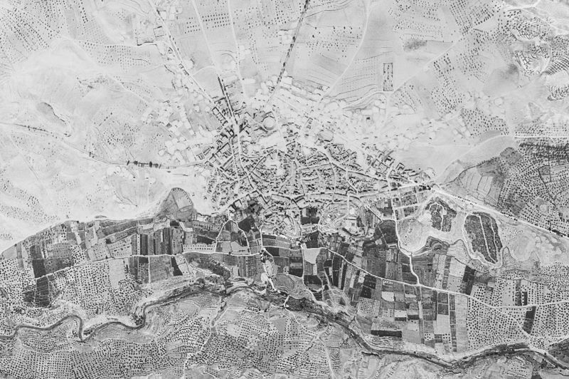 Ortofoto de 1956-1957 del núcleo de Calanda