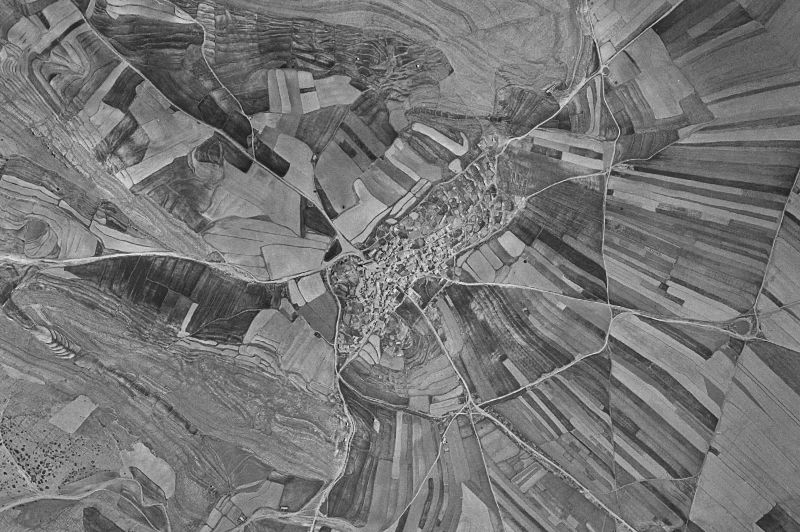 Ortofoto de 1956-1957 del núcleo de Camañas