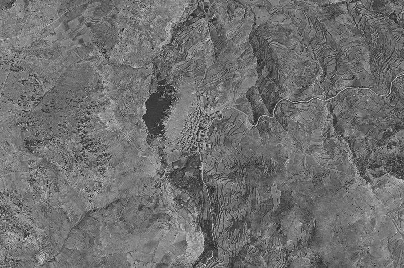 Ortofoto de 1956-1957 del núcleo de Camarena de la Sierra
