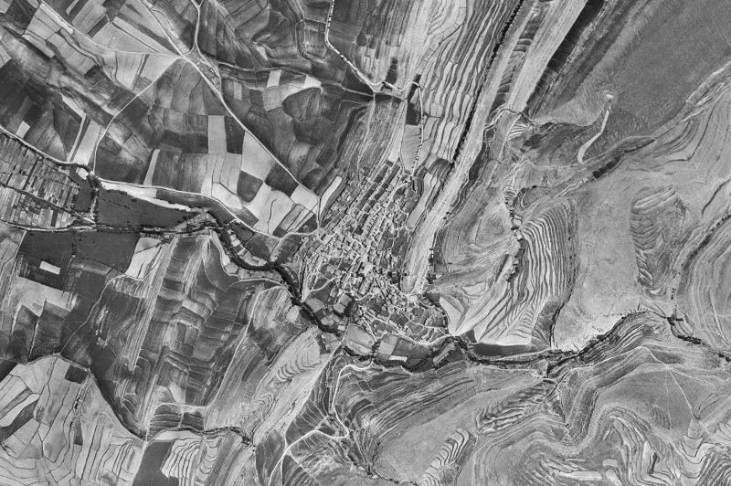 Ortofoto de 1956-1957 del núcleo de Camarillas