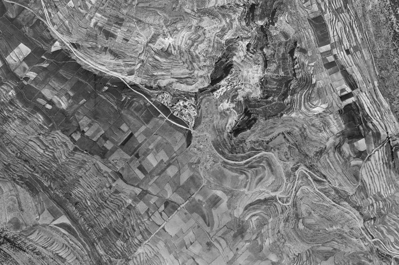 Ortofoto de 1956-1957 del núcleo de Cañada de Benatanduz