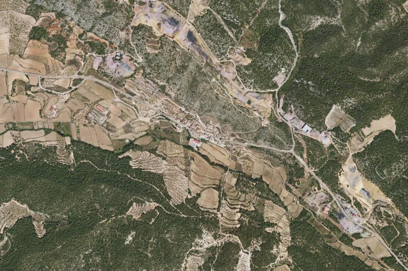 Ortofoto actual del núcleo de La Cañada de Verich
