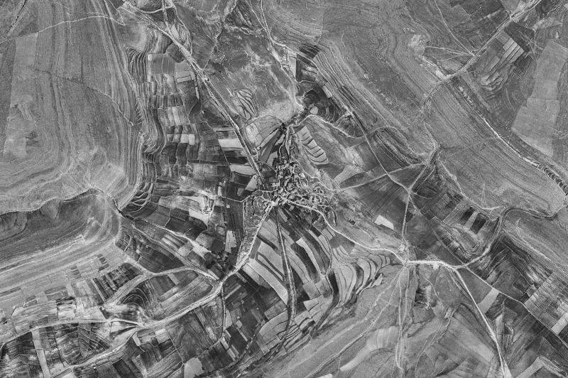 Ortofoto de 1956-1957 del núcleo de Cañada Vellida