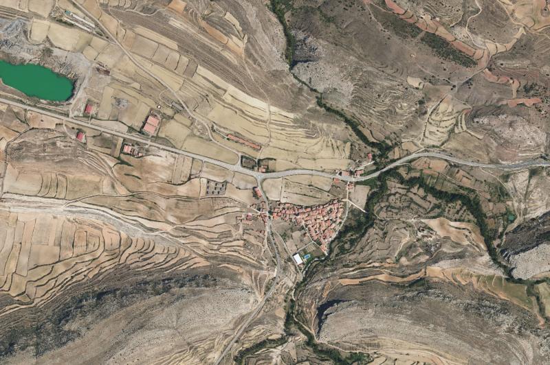 Ortofoto actual del núcleo de Castel de Cabra