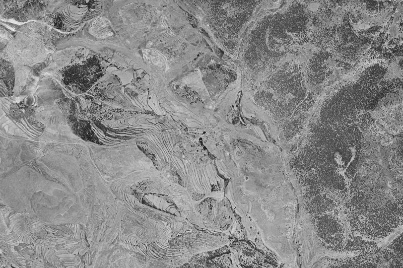 Ortofoto de 1956-1957 del núcleo de El Castellar