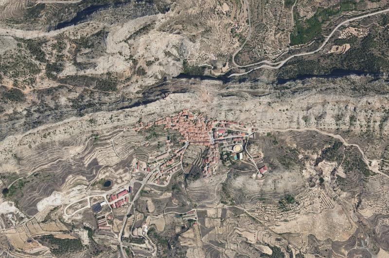 Ortofoto actual del núcleo de Castellote