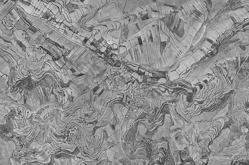 Ortofoto de 1956-1957 del núcleo de Corbalán