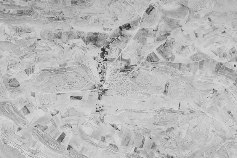 Ortofoto de 1956-1957 del núcleo de Cortes de Aragón