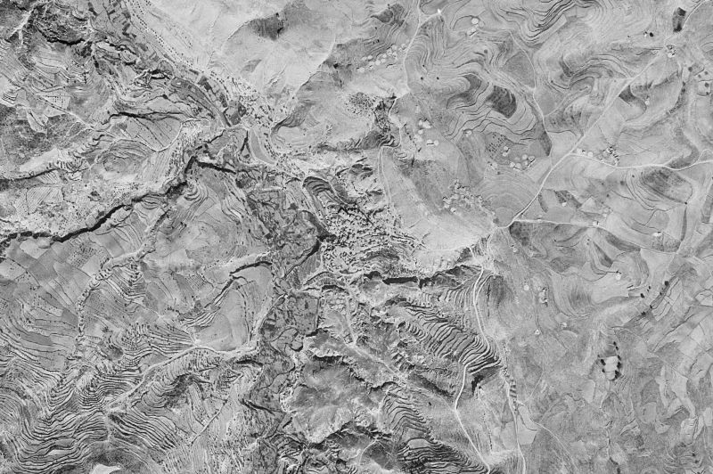 Ortofoto de 1956-1957 del núcleo de Crivillén