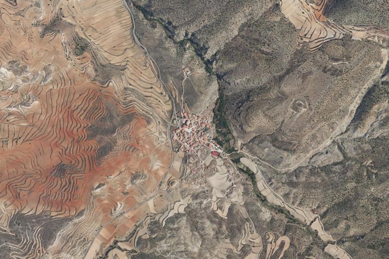 Ortofoto actual del núcleo de Cubla