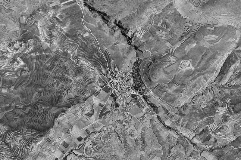 Ortofoto de 1956-1957 del núcleo de Cubla