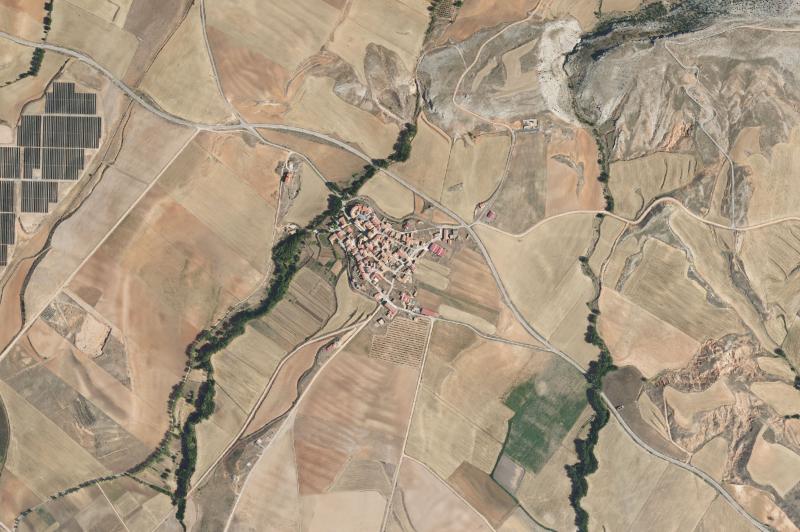 Ortofoto actual del núcleo de Cuevas de Almudén