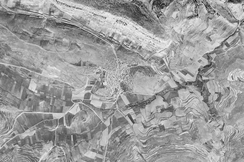 Ortofoto de 1956-1957 del núcleo de Ejulve