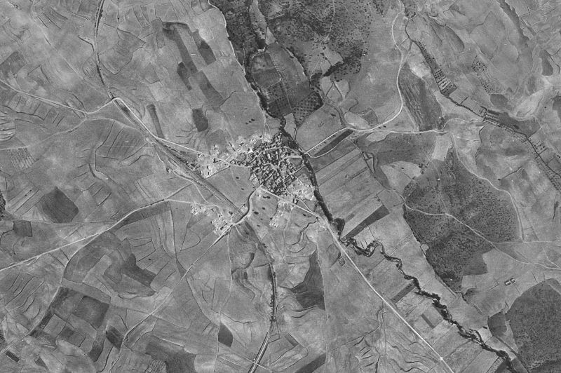 Ortofoto de 1956-1957 del núcleo de Ferreruela de Huerva