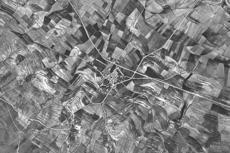 Ortofoto de 1956-1957 del núcleo de Fonfría