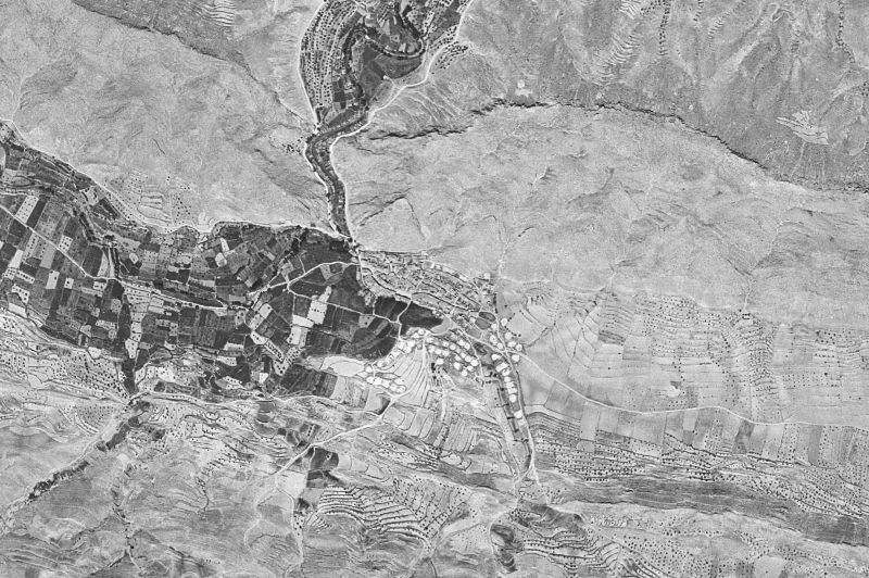 Ortofoto de 1956-1957 del núcleo de Foz-Calanda